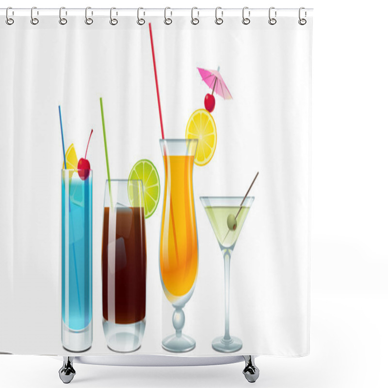 Personality  Cocktail Mix Shower Curtains