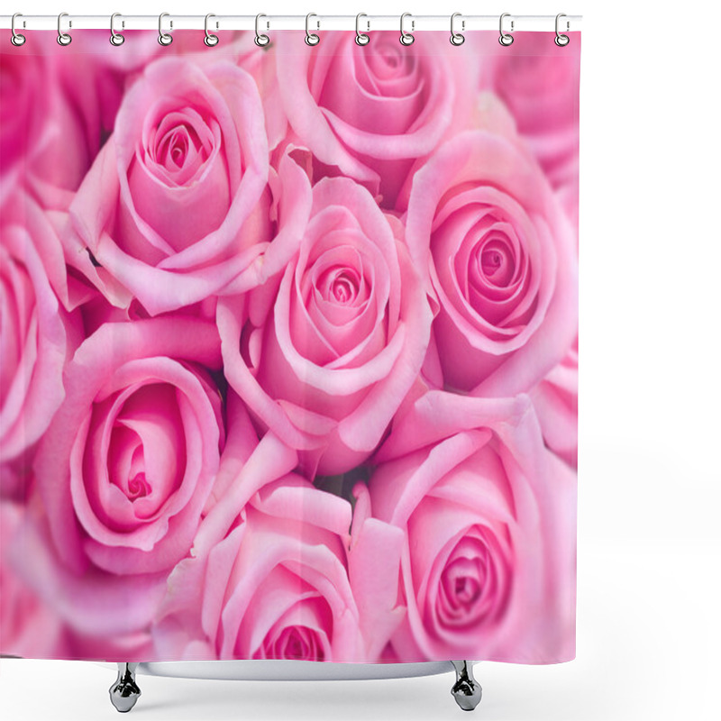 Personality  Pink Roses Background Shower Curtains