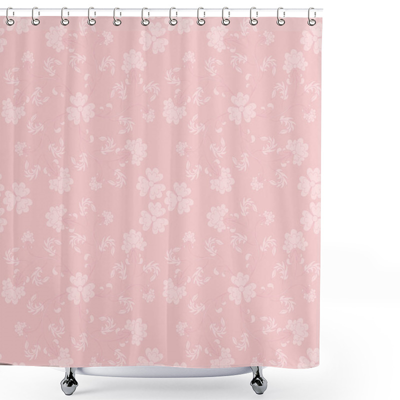 Personality  Seamless Pink Two-tone Pattern Shower Curtains