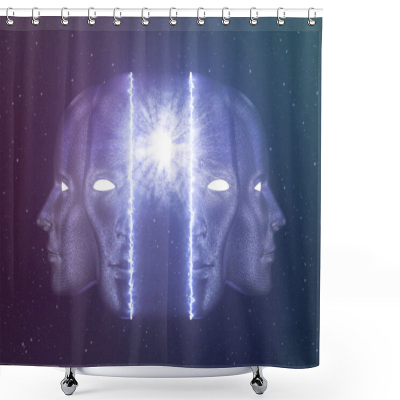 Personality  Self Realization Or Awakening Beyond Ego Concept Is Great Background Image For Any Spiritual Purposes. Like; Meditation Visual Or Tapestry Spiritual Decoration Spiritualism Related News Psychedelic Design, Tapestry, Album Cover Or Flyer Shower Curtains