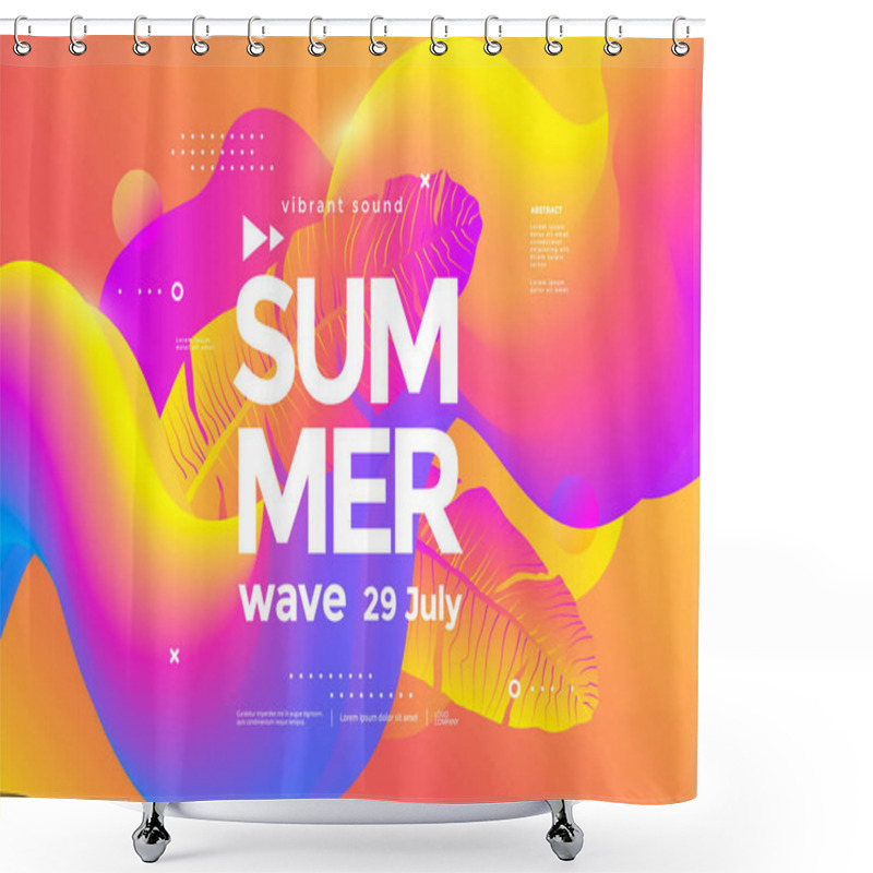 Personality  Electronic Music Fest Summer Wave Party Poster Shower Curtains