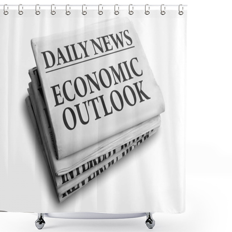 Personality  Economic Outlook Daily Newspaper Headline Shower Curtains