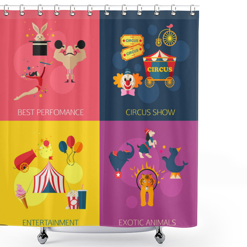 Personality  Circus Performance, Entertainment, Amusement Show Shower Curtains