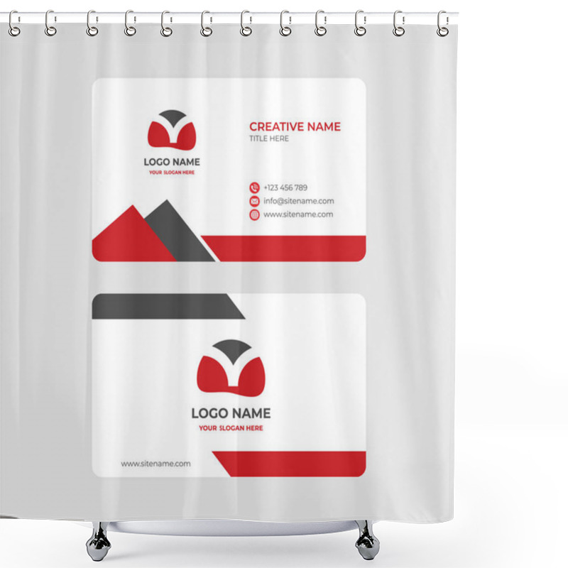 Personality  A Minimalist Vector Business Card Design, Perfect For Modern Professionals Seeking A Clean And Creative Branding Solution Shower Curtains