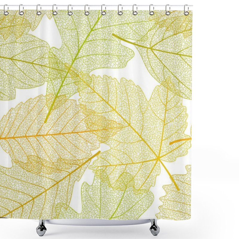 Personality  Seamless Autumn Leaves Pattern 01 Shower Curtains