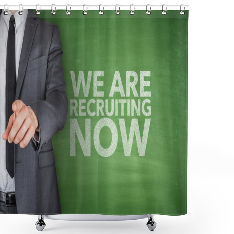 Personality  We Are Recruiting Now On Blackboard Shower Curtains