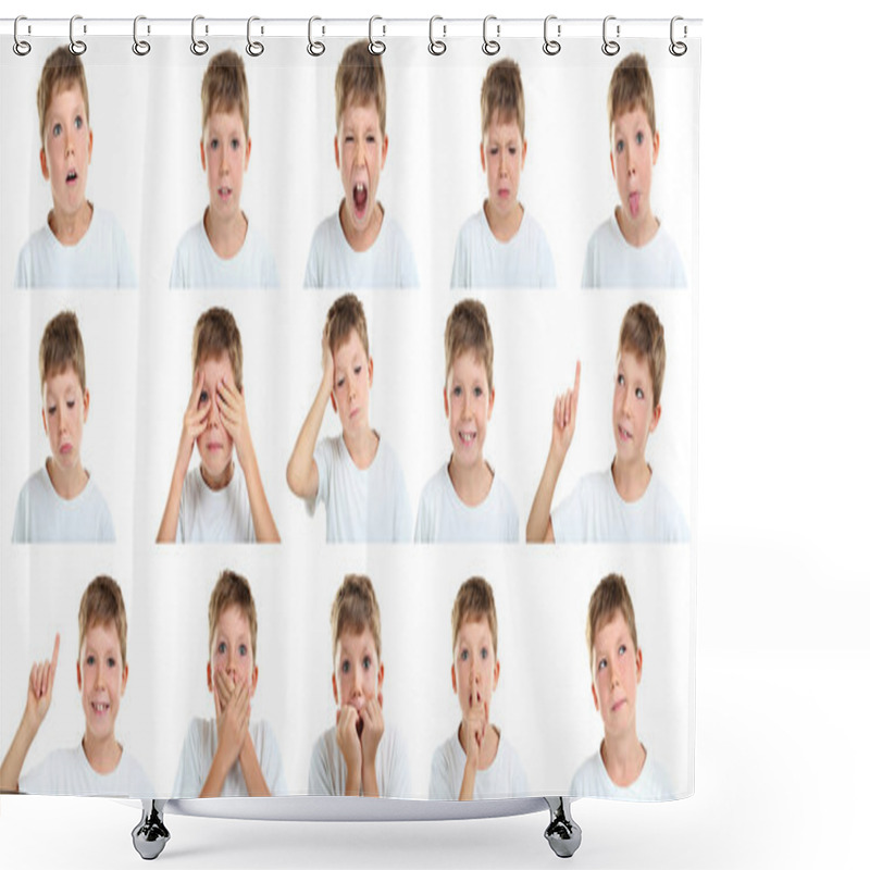 Personality  Emotional Little Boy Shower Curtains