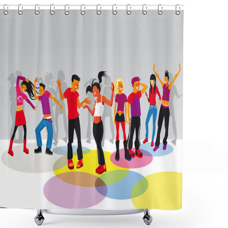 Personality  Teenagers Dancing Shower Curtains