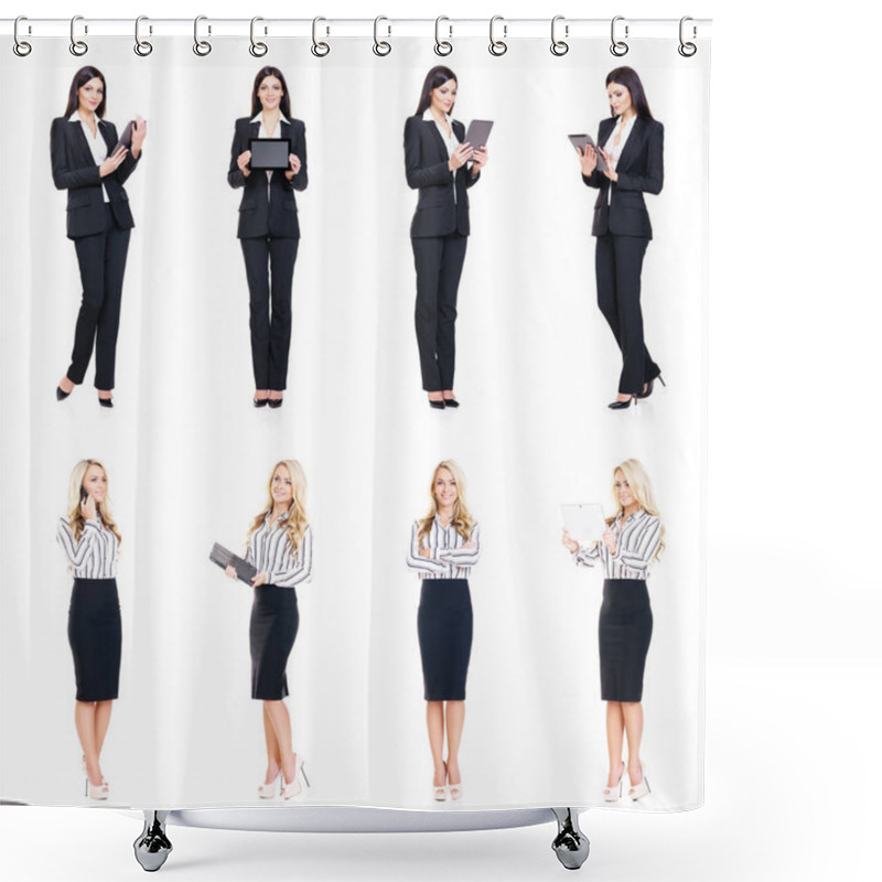 Personality  Successful And Beautiful Businesswomen Shower Curtains