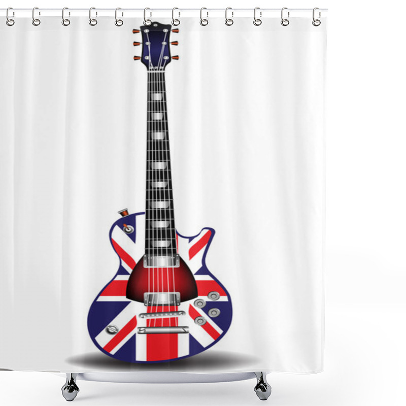 Personality  British Electric Guitar Shower Curtains