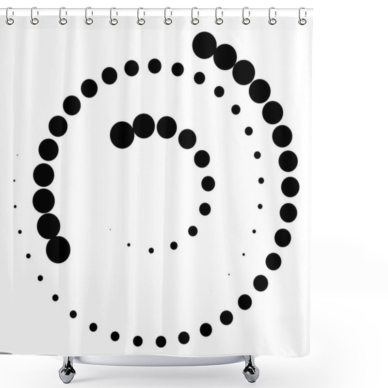 Personality  Spiral Element With Concentric Circles Shower Curtains