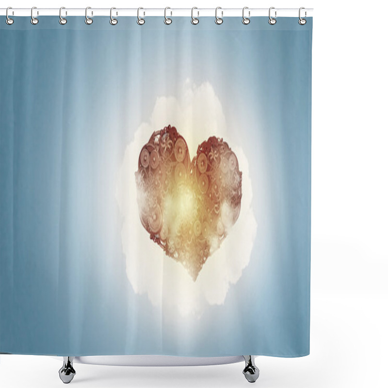 Personality  When Heart Works Like Engine Shower Curtains