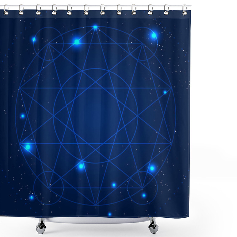 Personality  Vector Magic Geometry Sign Shower Curtains