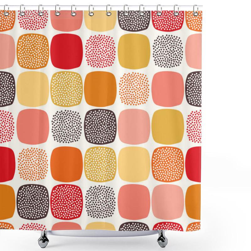 Personality  Square Dotted Pattern Shower Curtains