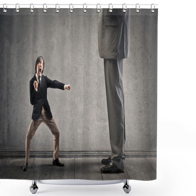 Personality  Little Business Fighter Shower Curtains