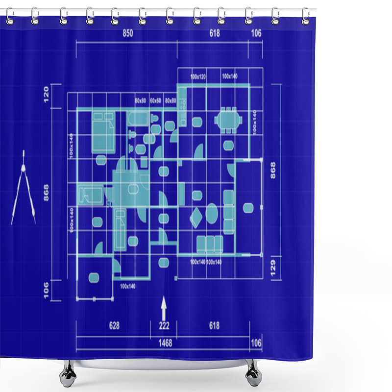 Personality  Planning House Shower Curtains