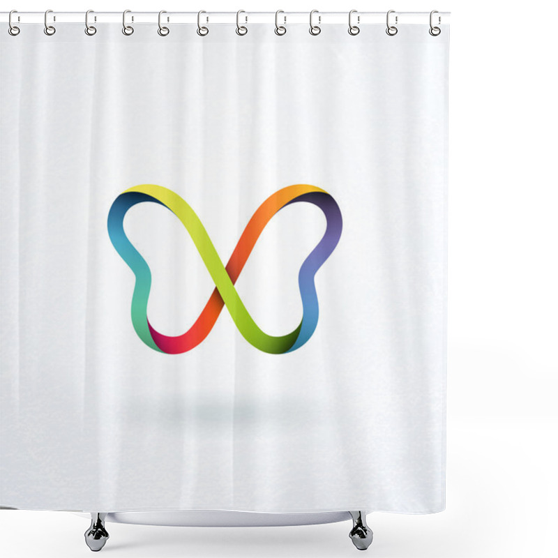 Personality  Butterfly Logo Shower Curtains