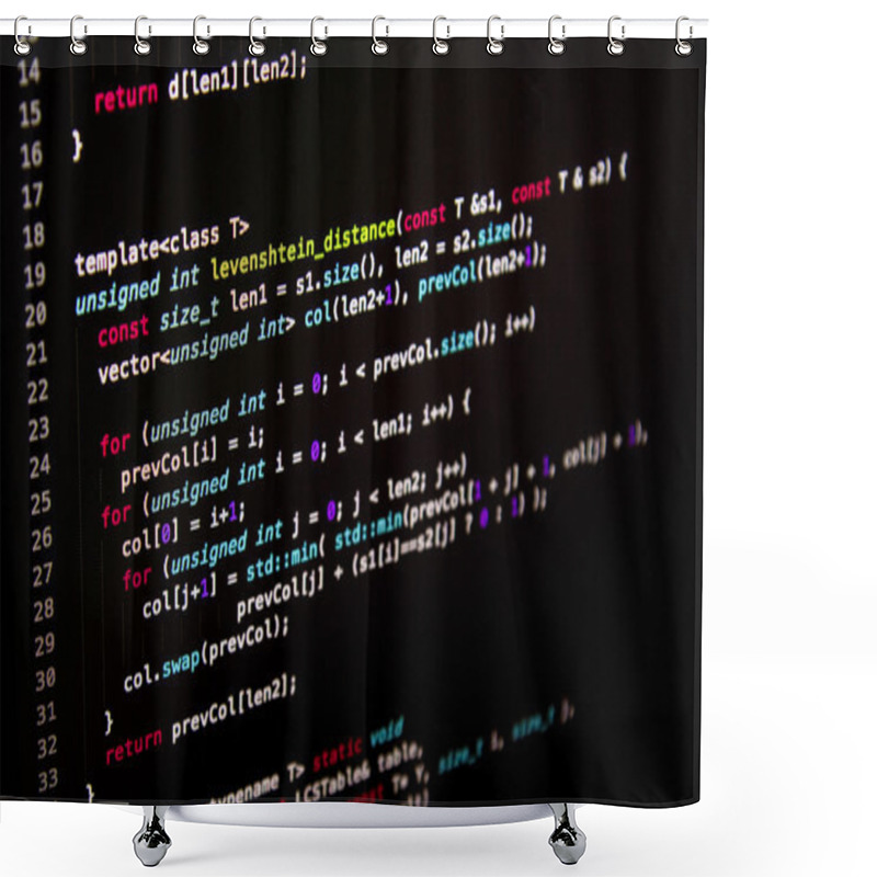 Personality  Abstract Programming Code Shower Curtains