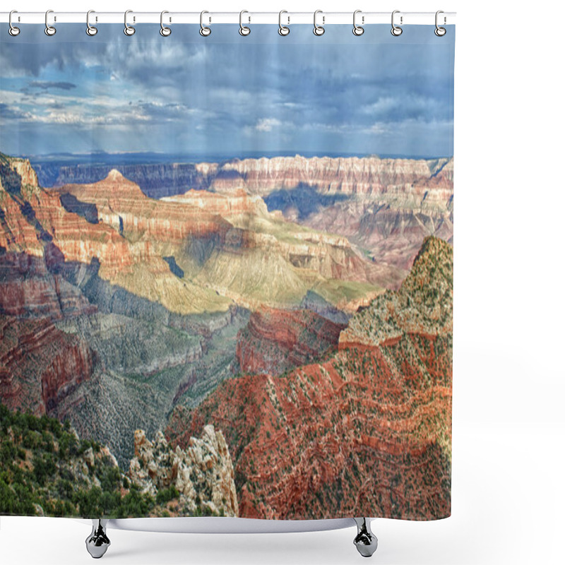 Personality  Grand Canyon View Panorama From North Rim Shower Curtains