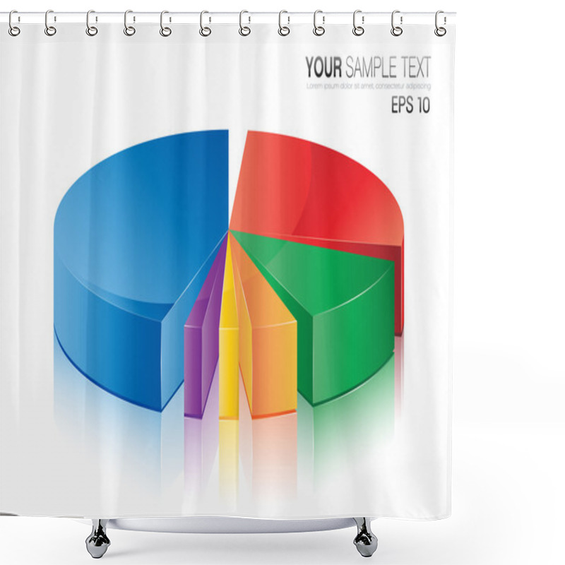 Personality  Pie Chart Shower Curtains