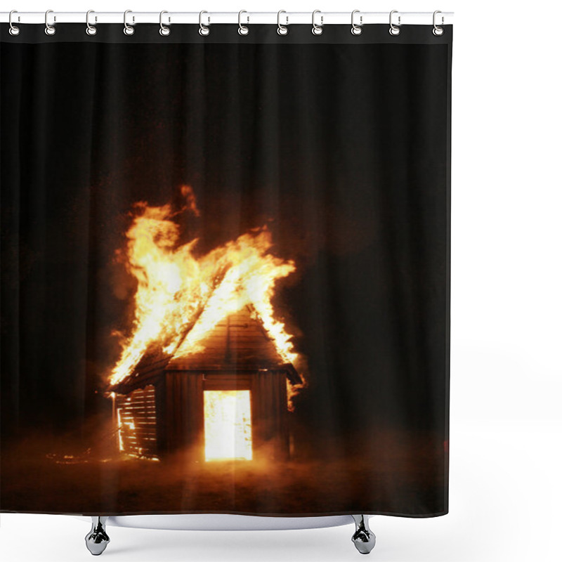 Personality  A Burning House Shower Curtains