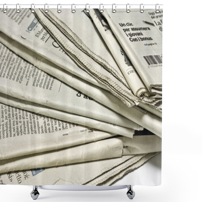 Personality  Newspapers Shower Curtains