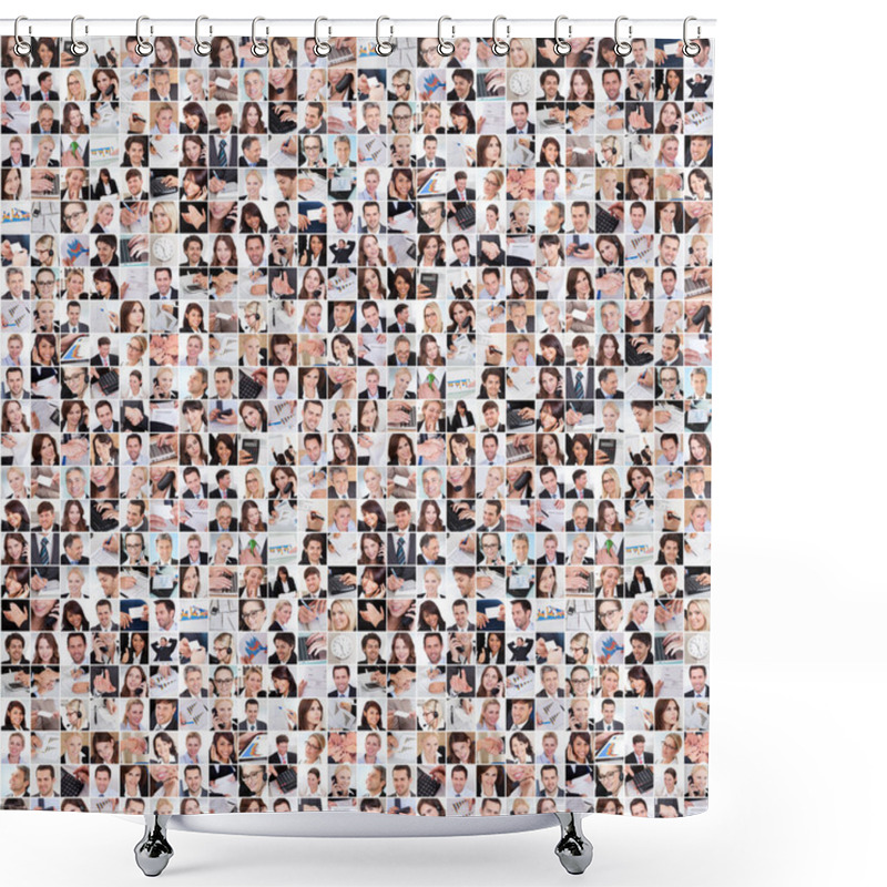 Personality  Large Set Of Various Business Images Shower Curtains