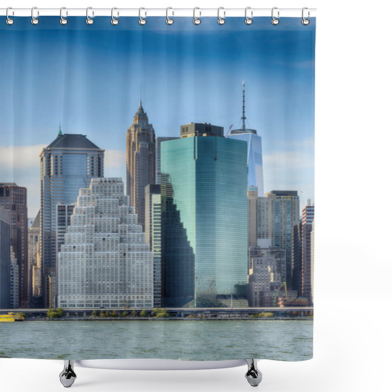 Personality  Manhattan At Sunny Day. Shower Curtains