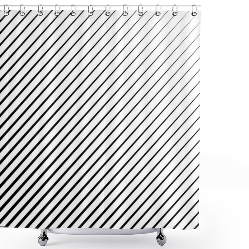 Personality  Dynamic Diagonal, Oblique, Slanted Lines, Stripes Geometric Patt Shower Curtains