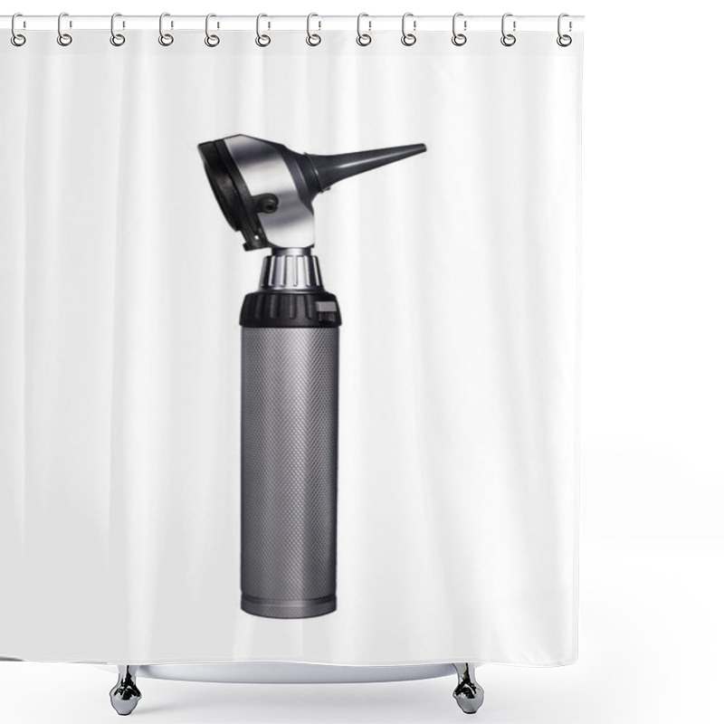 Personality  Otoscope On White Background Shower Curtains