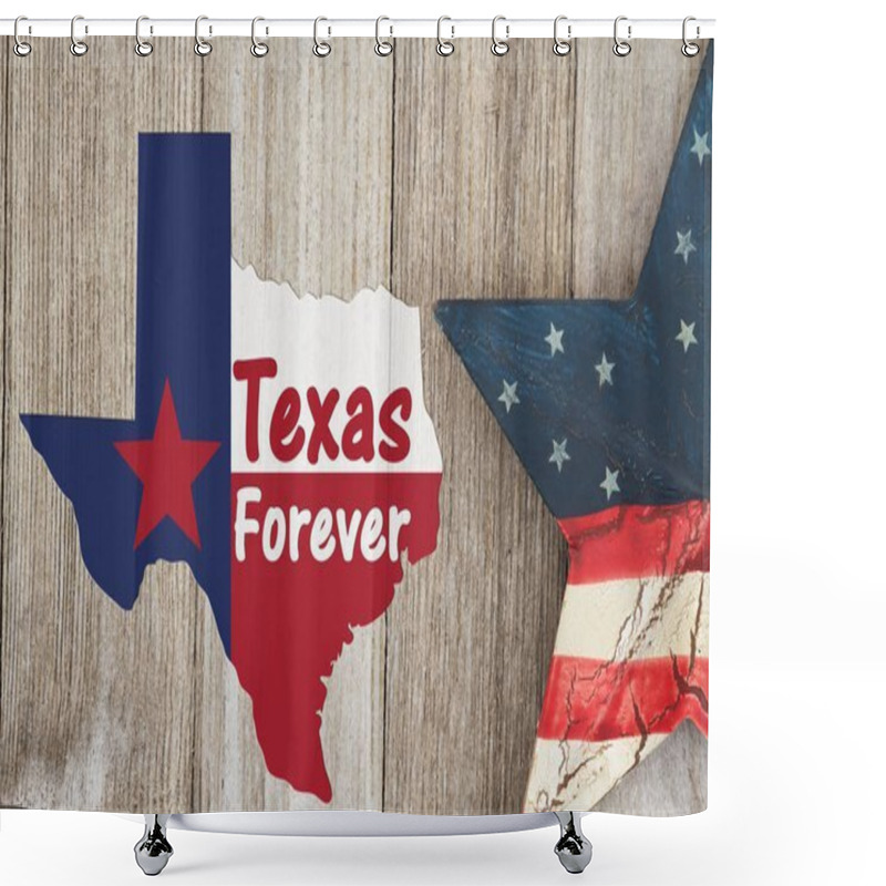 Personality  A Rustic Old Texas Forever Message Shower Curtains