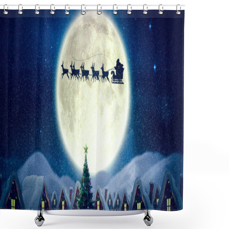 Personality  Santa Delivery Presents Shower Curtains