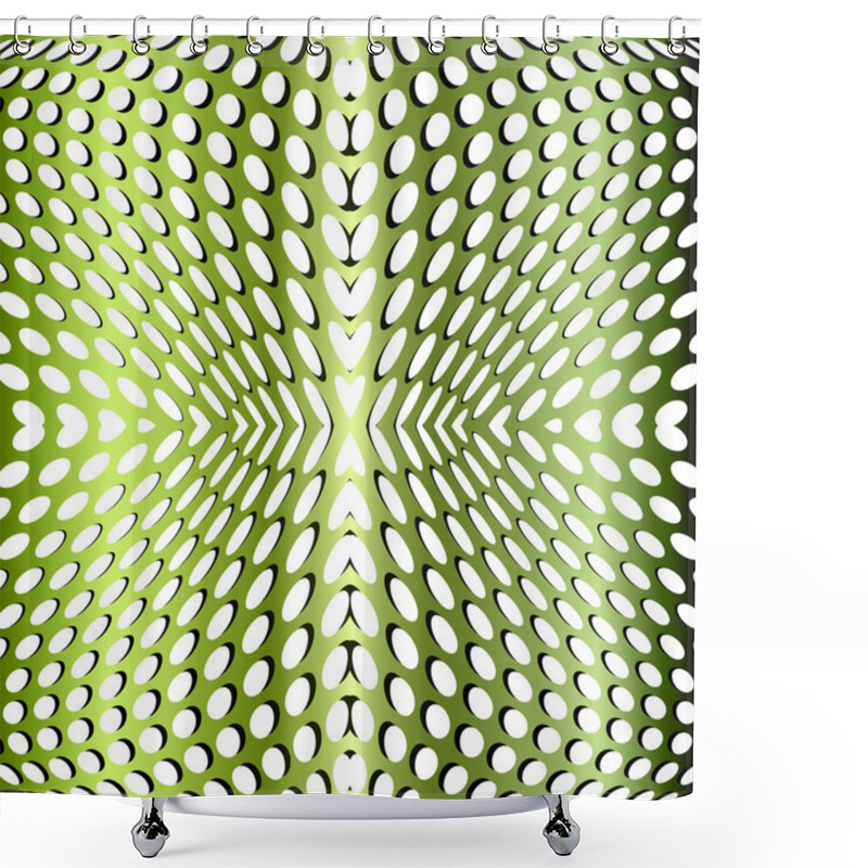 Personality  Dotted Background GREEN Shower Curtains