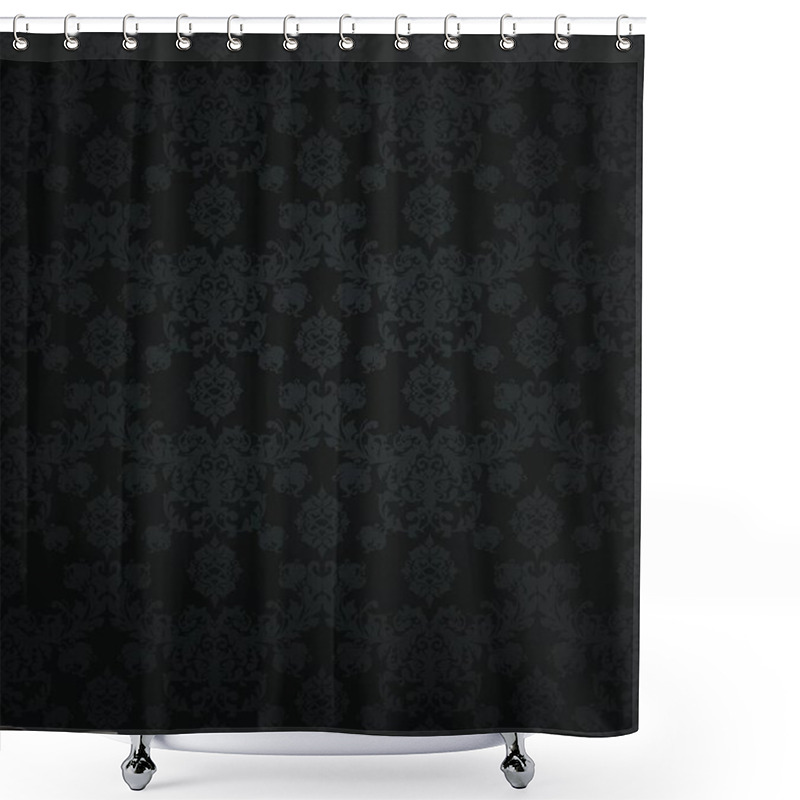 Personality  Wallpaper Pattern Black, Seamless Shower Curtains