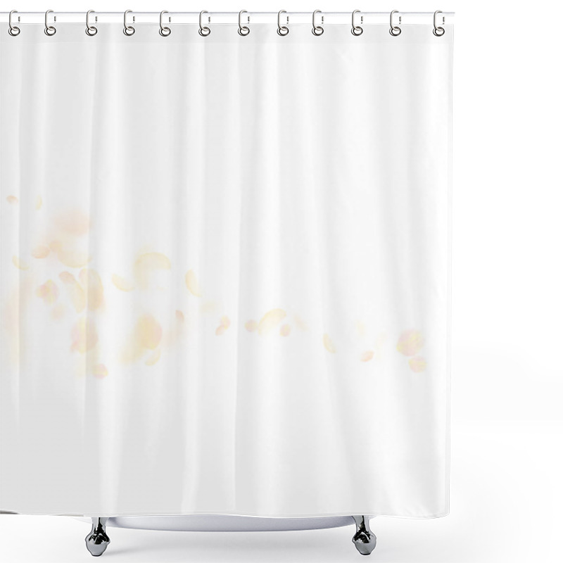 Personality  Yellow Orange Flower Petals Falling Down. Artistic Shower Curtains