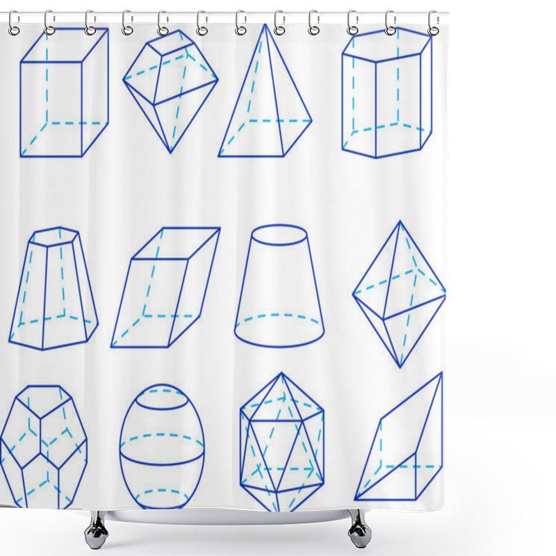 Personality  Geometry Figures Shower Curtains