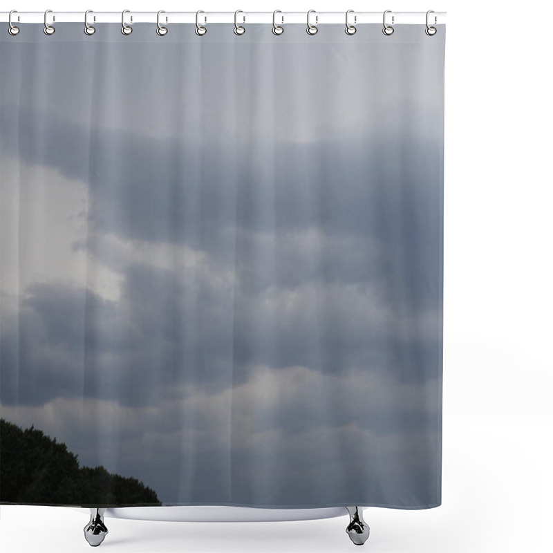 Personality  Calm Beach With Waves Rolling Onto The Shore And Sandy Dunes Shower Curtains