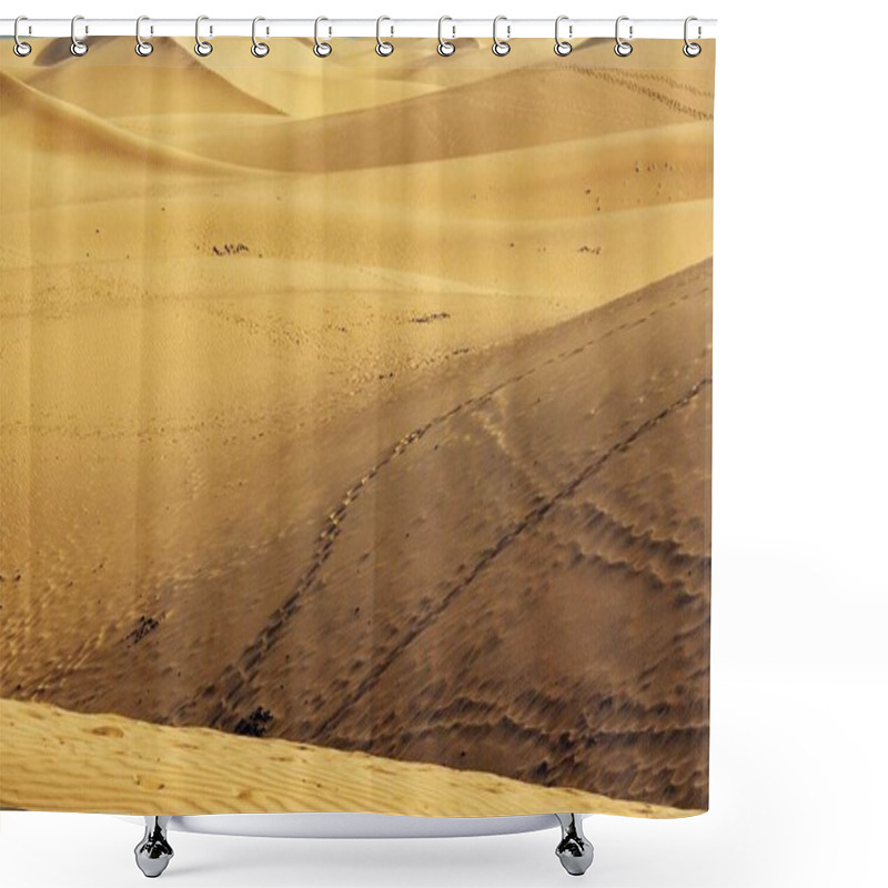 Personality  Golden Horizons A Deserts Eternal Glow Shower Curtains