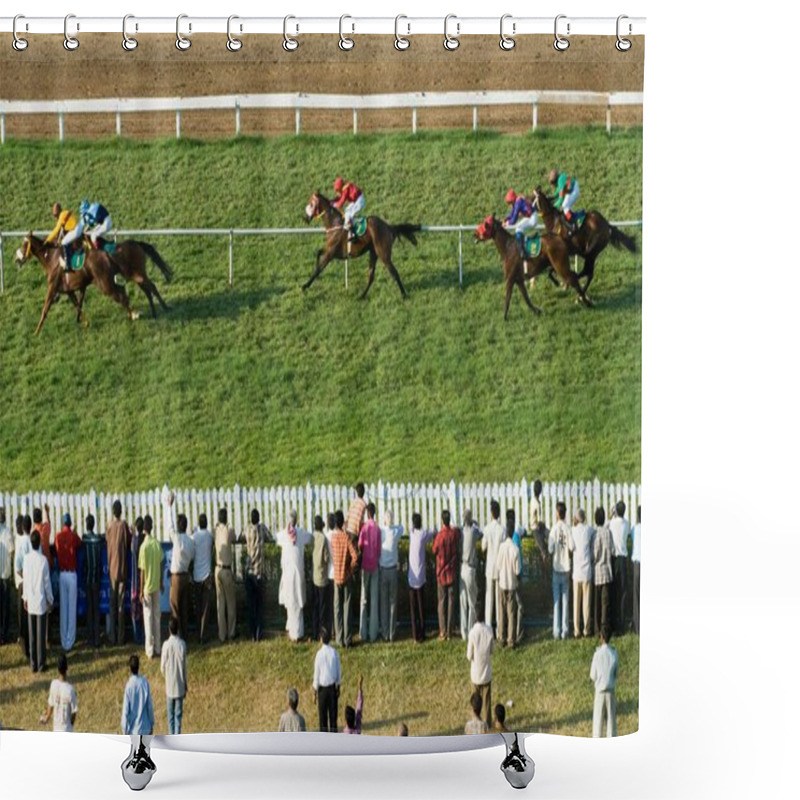 Personality  Poonawalla Horse Race At Mahalaxmi Race Course, Bombay Mumbai, Maharashtra, India  Shower Curtains