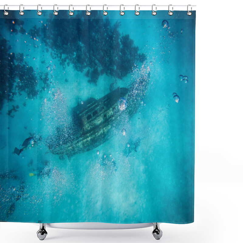 Personality  View From Surface Of A Shipwreck In San Andres, Colombia Shower Curtains