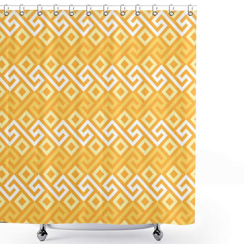 Personality  Seamless Greek Gold Ornament, Meander Shower Curtains