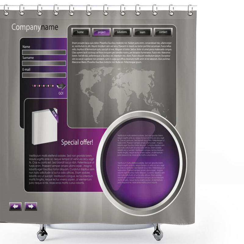 Personality  Web Site Design Template 46 Shower Curtains