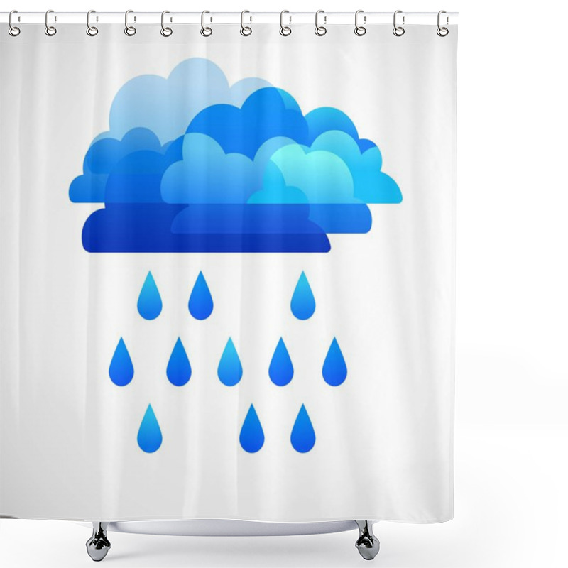 Personality  Internet Cloud, Vector Image Shower Curtains