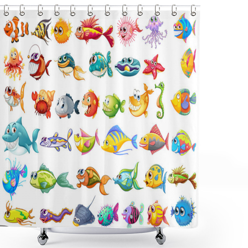 Personality  Fish Collection Shower Curtains