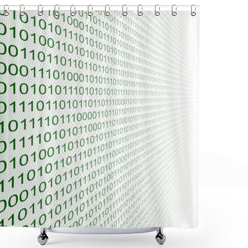 Personality  Binary Code Shower Curtains