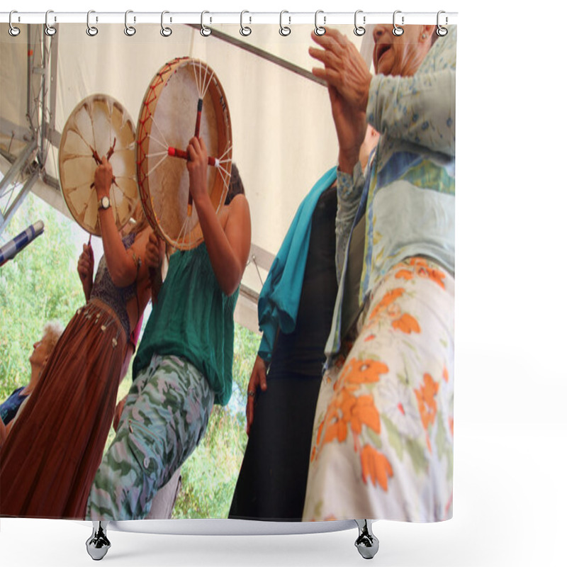 Personality  Shamanic Drums Shower Curtains