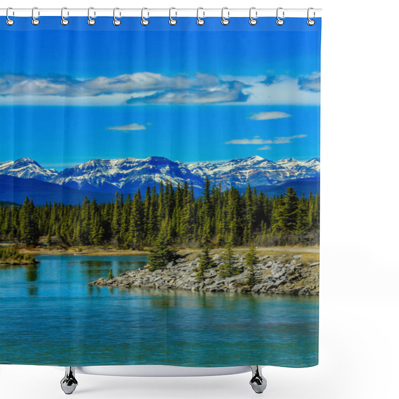 Personality  South Saskatchewan River Snakes Through The Park. Alymer Provincial Recreation Area. Alberta, Canada Shower Curtains