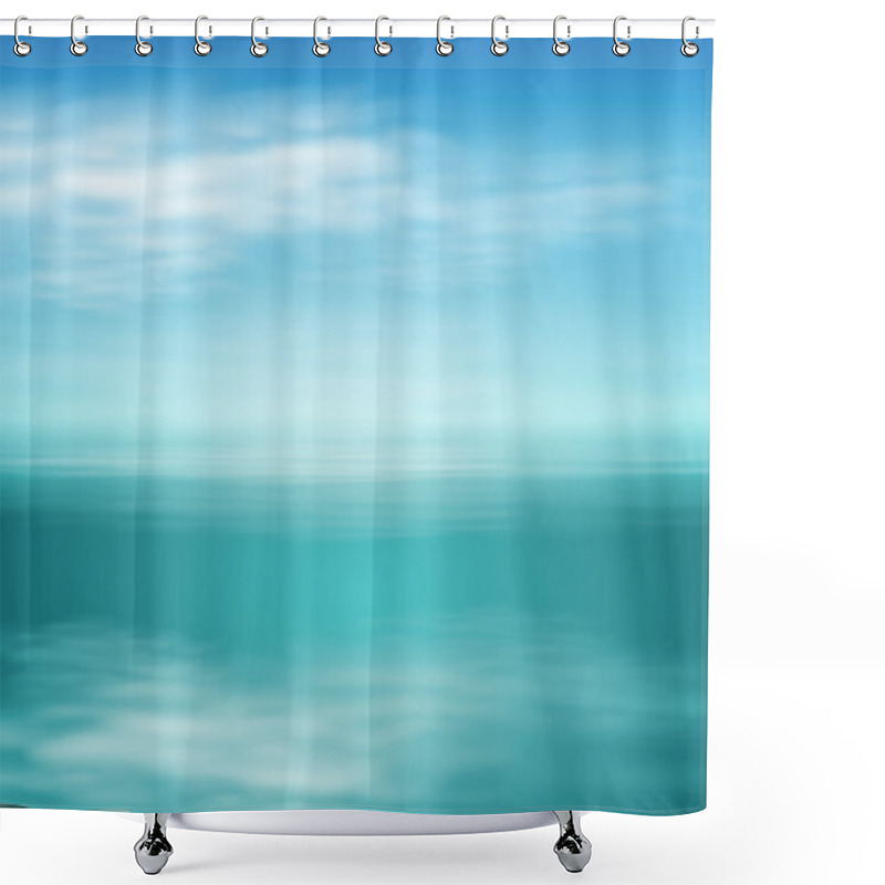 Personality  Sea Landscape In Sunny Day Shower Curtains