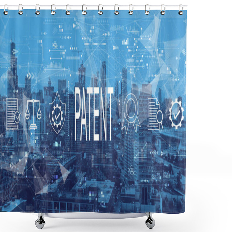 Personality  Patent Concept With Downtown Chicago Shower Curtains