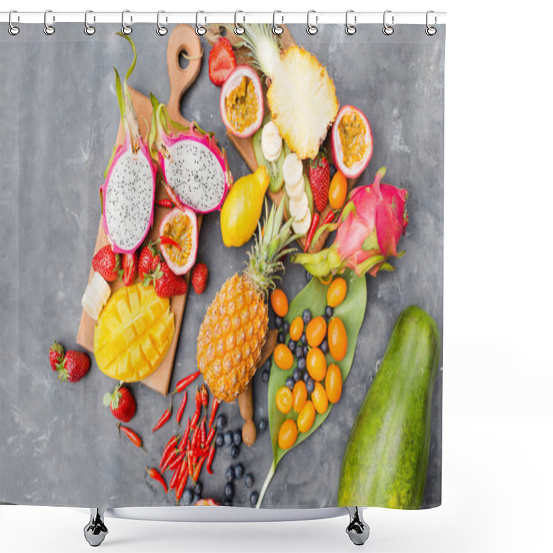 Personality  Fresh Exotic Fruits Shower Curtains